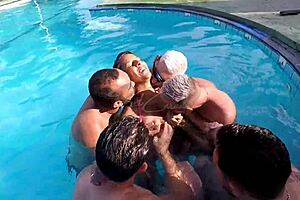 Double penetration for the wife in the hottest gangbang