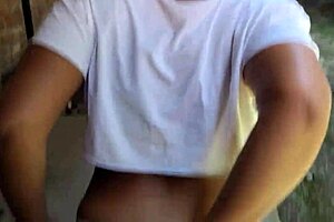 Pretty brunette with big ass swallows cum in homemade video