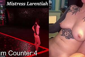 Femdom Mistress Larentiah dominates in 3DXChat's BDSM game