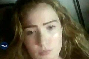 Sexy blonde girl spends time with her friends in the USA.