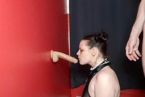 schoolgirl with magical throat performs impressive oral skills in old and young scene