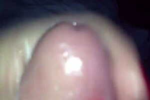 red nails stroke cock to CUM