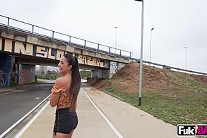 Nuria Millan receives blowjob, doggystyle, and outdoor anal banging