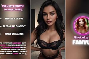 Beautiful women in lingerie in a photo gallery created with the help of AI