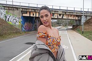 Nuria Millan receives blowjob, doggystyle, and outdoor anal banging