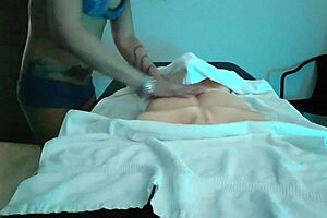 Sexy emy angel receives a beautiful massage with masturbation