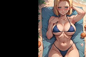 Hentai android number 18 explores intriguing new worlds