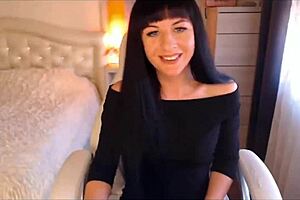 Jessy's seductive strip tease and caresses on all parts