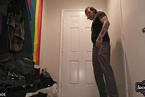 Sinn Sage and Crystal Clark in a hot lesbian scene with a rough domination theme