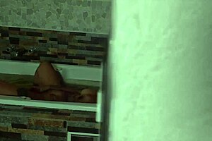 Dana and Luna's steamy shower encounter with hidden camera
