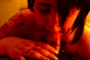 friend performs deepthroat blowjob on amateur teen