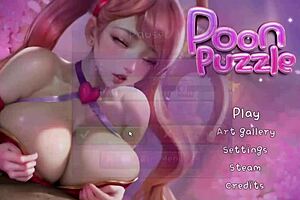 solving the poon puzzle game with hardcore fucking moves and wet pussy play