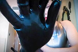 Latex fetish ASMR experience with dominafire