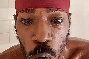 Brunette roommate slams hard in dorm after sweaty workout session.