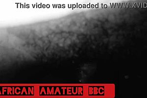 Ebony couple engages in rough sex with big black cock.