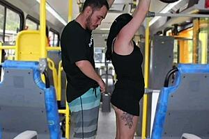 Young ass worshiping gay gets off in public bus