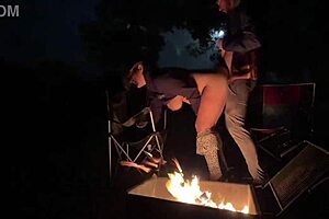 Using my pussy at public camp, gotta get caught in the act!