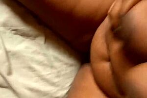 Big beautiful woman with natural breasts and a curvaceous body has a farting accident