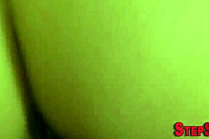 Blonde teen says, 'Stepbrother, let me gobble your big cock now.'