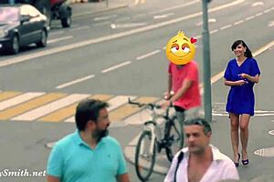 hidden cam captures jeny getting stripped in public... oh shit, she's nude outdoors!