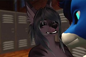 Alpha male dominates a slutty girl at the gym in VRChat porn part 1