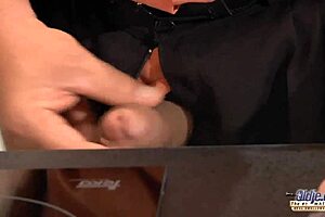 Teen says, 'Grandpa, let me suck your cock and ride it until I swallow your cum.'