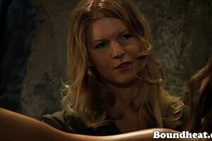 Innocent girl bound and whipped in bondage scene