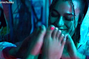 Tickling Feet and Pussy Play with Lesbian Friend