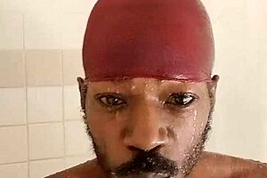 Brunette roommate slams hard in dorm after sweaty workout session.