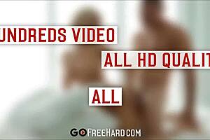 Redhead teen gives deep blowjob and takes double penetration 😍