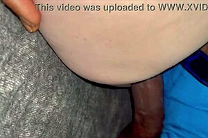 Close-Up Interracial Creampie In Young White Pussy