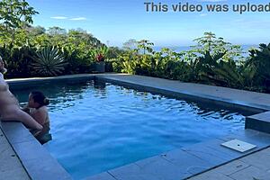 Outdoor POV blowjob compilation from exotic Costa Rica