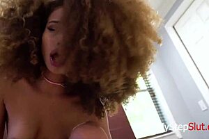 A mature black man gets a good blow job from a black woman