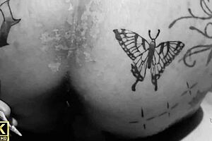 Just a trailer of naughty aunt Paty Angel SITTING HARD with big pussy