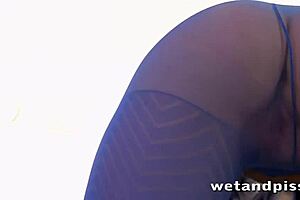 European beauty enjoys wet fingering and pissing