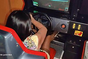 Cheating Milf Wife with Blue Eyes Jumps from Slot Machine to Young 18+ Dick