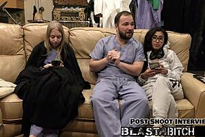 Jasmine Rose's thigh takes a cum blast in this hot pov latina scene