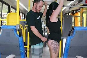 Young ass worshiping gay gets off in public bus