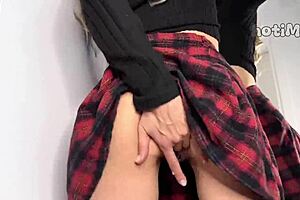 hey, watch this skinny japanese schoolgirl squirt from closeup hairy pussy play?