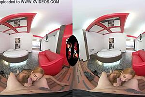 Virtual reality experience with a pierced nipple babe in Vrlatina com