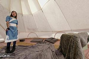 vr conk asian babe katara fucked with aang in avatar cosplay