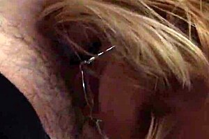 Michelle tyte bends for cumshot