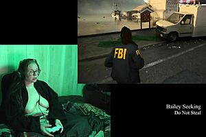 Alan Wake 2 naked playthrough part 2: commented gameplay with big natural tits and glasses fetish