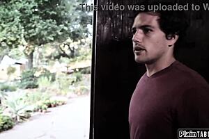 with her bf gone, his twin steps in to satisfy her hairy petite body.