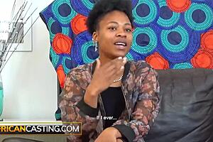 Wow, Sexy Bikini Model Deep Gags In African Casting!