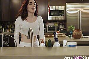 sexy redhead freya parker seduces tall friend katrina colt with big natural tits for wet lesbian fuck