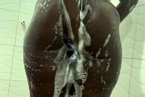 Curvy girl next door bent over in shower for doggystyle