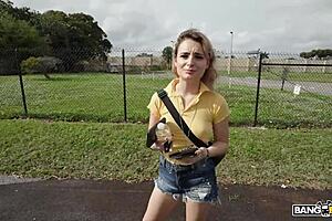 Bangbros - Evie Christian Flashes Tits for Cash Before Bus Anal