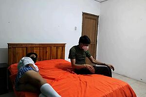 my cousin is a horny student who loves masturbating her pussy, it's so hot to watch