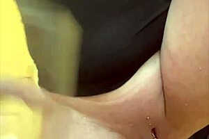 European girl next door spits and masturbates on camera